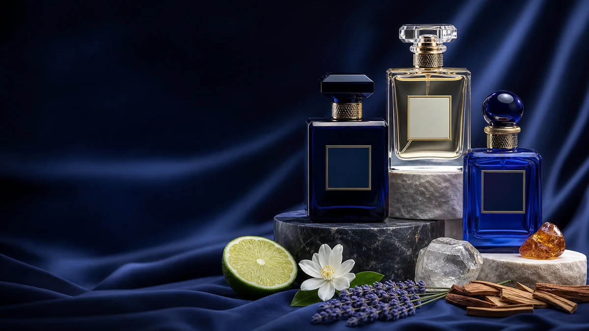 Elegant perfume bottles in social and professional settings