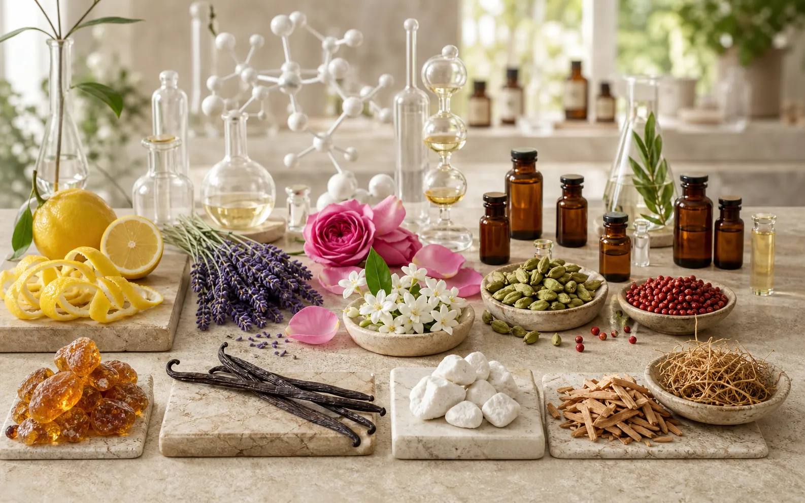 Natural ingredients and perfumery molecules